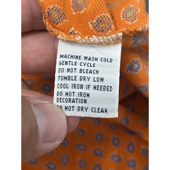 Men's Polo Ralph Lauren Featherweight Mesh Shirt Orange Size M Floral Print - Picture 8 of 11